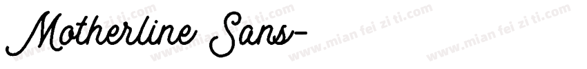 Motherline Sans字体转换